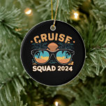 Familie Vrienden Vakantie Cruiseschip Reis 2024 Keramisch Ornament<br><div class="desc">Familie Vrienden Vakantie Cruiseschip Reis 2024</div>