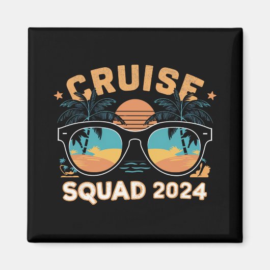 Familie Vrienden Vakantie Cruiseschip Reis 2024 Magneet (Voorkant)