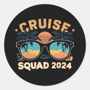 Familie Vrienden Vakantie Cruiseschip Reis 2024 Ronde Sticker