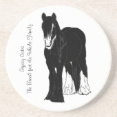 Familie vrij zandsteen onderzetter (Voorkant)