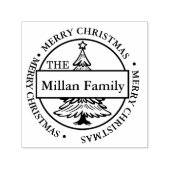 Familie Vrolijk Kerstboom thema Zelfinktende Stempel (Design)