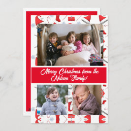 Familie Vrolijk Kerstfeest Feestdagenkaart