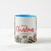 Familie Vrolijk Kerstfeest Gelukkig Nieuwjaar 4 fo Mok (Midden)