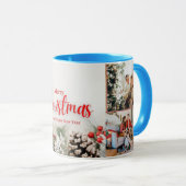 Familie Vrolijk Kerstfeest Gelukkig Nieuwjaar 4 fo Mok (Voorkant rechts)