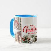 Familie Vrolijk Kerstfeest Gelukkig Nieuwjaar 4 fo Mok (Voorkant links)