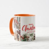 Familie Vrolijk Kerstfeest Gelukkig Nieuwjaar 4 fo Mok (Voorkant links)