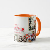 Familie Vrolijk Kerstfeest Gelukkig Nieuwjaar 4 fo Mok (Voorkant rechts)