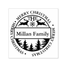 Familie Vrolijk Kerstmis Herten thema