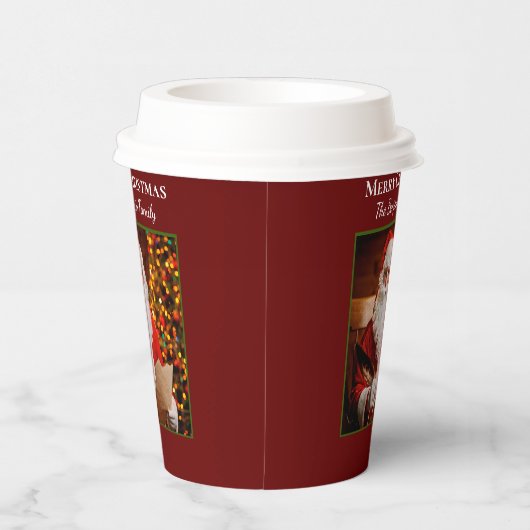 Familie Vrolijk Kerstmis Sinterklaas Personalisere Papieren Bekers (Rechts)