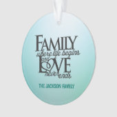  familie waar het leven begint ornament (voorkant)