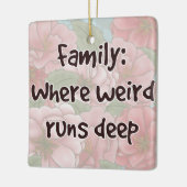 Familie: Waar Raar Diep Loopt Keramisch Ornament (Links)