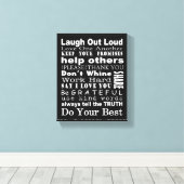 Familie waarden kunst aan de muur canvas afdruk (Insitu (Houten vloer))