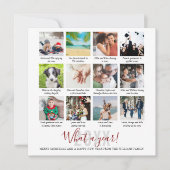 Familie Wat Een Jaar Onderschriften 12 Foto Collag Feestdagenkaart (Voorkant)