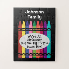 Familie We zijn allemaal verschillend plezier, maa Legpuzzel