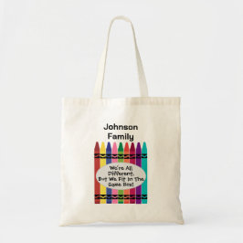 Familie We zijn allemaal verschillend plezier, maa Tote Bag