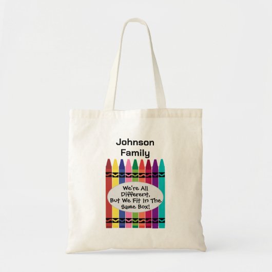 Familie We zijn allemaal verschillend plezier, maa Tote Bag (Voorkant)
