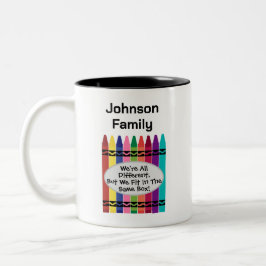 Familie We zijn allemaal verschillend plezier, maa Tweekleurige Koffiemok