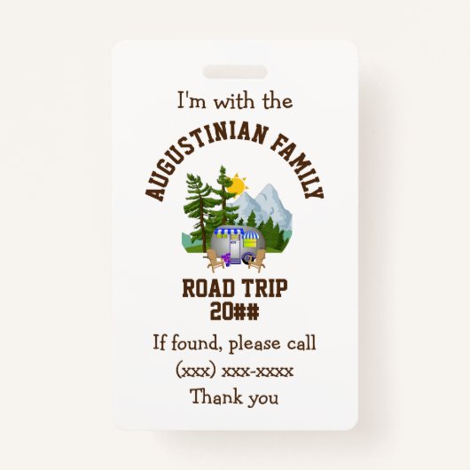 Familie wegreisLOST KIND Badge (Voorkant)