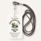 Familie wegreisLOST KIND Badge (Voorkant met draagriem)