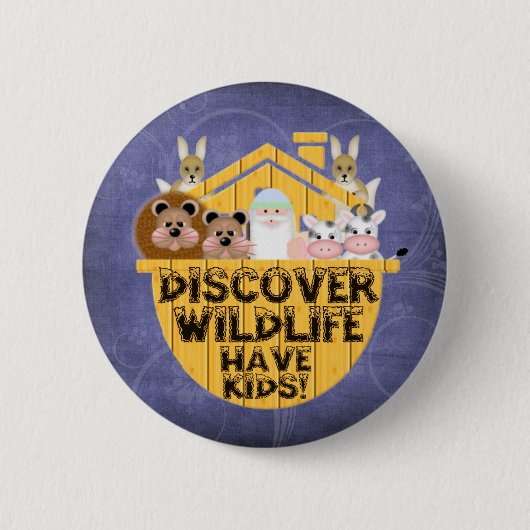 Familie Wildlife Ronde Button 5,7 Cm (Voorkant)