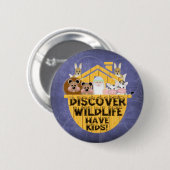 Familie Wildlife Ronde Button 5,7 Cm (Voorkant /achterkant)