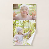 Familie Wit Klassieke Fotocollage Keepsake Bad Handdoek (Handdoek)