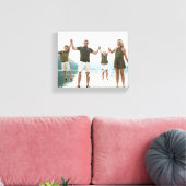 FAMILIE Witte Overlay Gift Foto Canvas Afdruk (Insitu (Woonkamer))