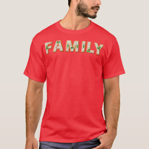 Familie Woord Kerstmis Typografie Taart T-shirt