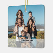 Familie Xmas Fotoportret Kerstmis Keramisch Ornament (Links)
