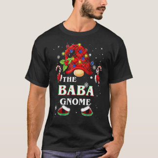 Familie Xmas Pyjama Baba Gnome Buffel Plaid Matchi T-shirt