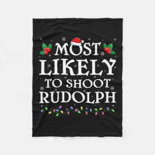 Familie Xmas waarschijnlijk schiet de Rudolph Chri Fleece Deken