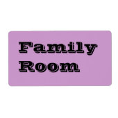 Familie Zaal Verplaatsende Etiketten in Bleke Lave (Voorkant)