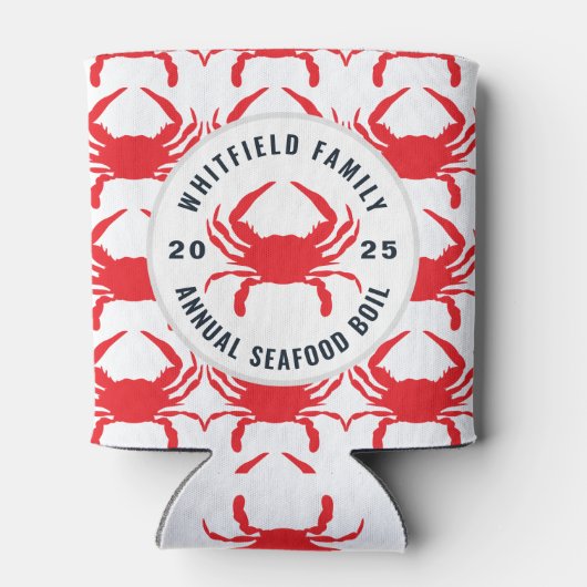 Familie Zeevruchten Boil Gepersonaliseerde krab Blikjeskoeler (Achterkant)
