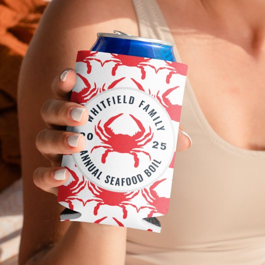 Familie Zeevruchten Boil Gepersonaliseerde krab Blikjeskoeler