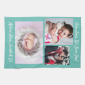 Familie zegt: "Ik hou van je" Grootma personalisee Theedoek (Horizontaal)