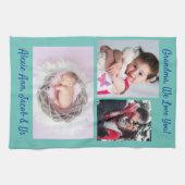 Familie zegt: "Ik hou van je" Grootma personalisee Theedoek (Horizontaal)