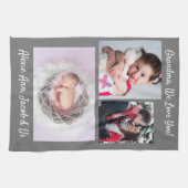 Familie zegt: "Ik hou van je" Oma personaliseert G Theedoek (Horizontaal)