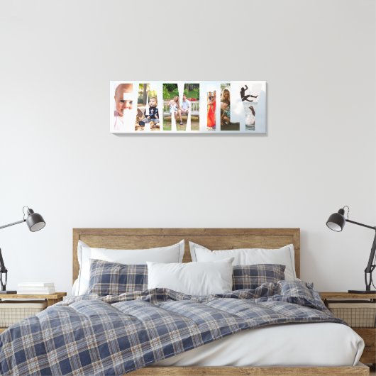Familie Zes Sjabloon Fotolijst Canvas Afdruk (Insitu (Slaapkamer))