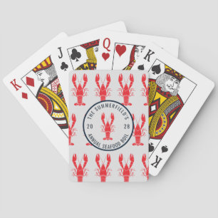 Familie Zomer Krabben Koken Aangepaste Spellen Pokerkaarten