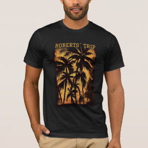 Familie zomer vakantie strand palmbomen t-shirt