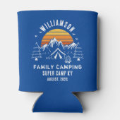 Familie Zomervakantie Camping Elke Kleur Custom Blikjeskoeler (Achterkant)