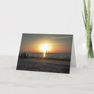 Familie zonsondergang kaart