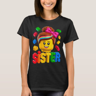 Familie zus meester bouwer bouwt stenen t-shirt