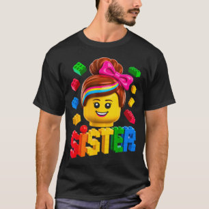 Familie zus meester bouwer het bouwen van bakstene t-shirt