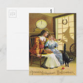 Familie Zwart Kat Witch Shadow Hoefijzer Briefkaart (Voorkant / Achterkant)