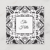 Familie Zwart-wit Calling Card Behuizing Informatiekaartje (Voorkant)
