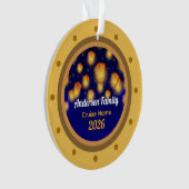 Familie Zwevende Lantaarn Cruise Vakantie Boom Ornament (voorkant)