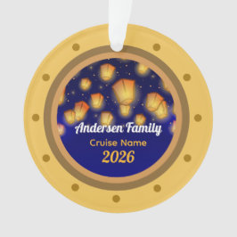 Familie Zwevende Lantaarn Cruise Vakantie Boom Ornament