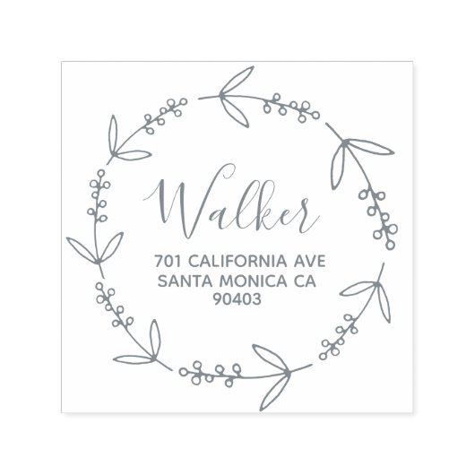 familieadres doedle decor zelfinktende stempel (Design)