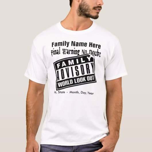 Familieadvisering T-shirt (Voorkant)